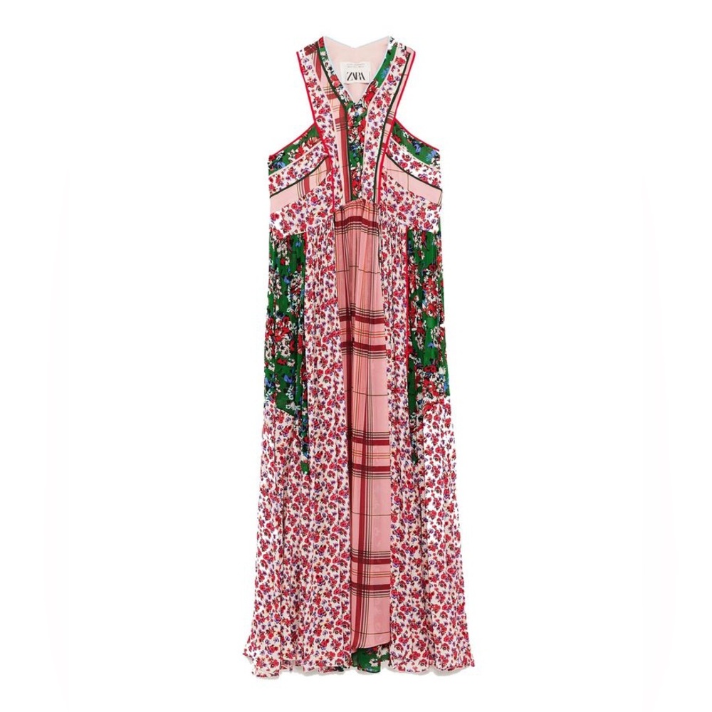 Zara Studio Floral Patchwork Maxi Dress